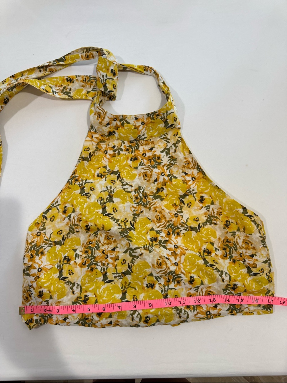REVOLVE Something Navy Floral Halter Top in Cream Multi Size Medium - Picture 5 of 9